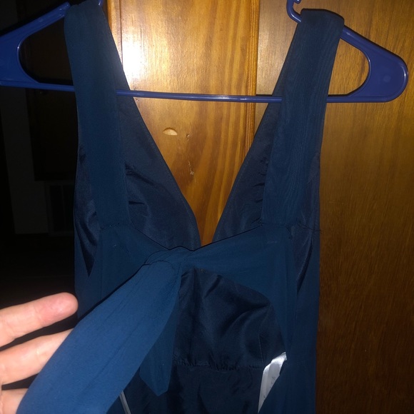 Azazie Bridesmaid Dress-Navy Size 8 - Picture 2 of 6
